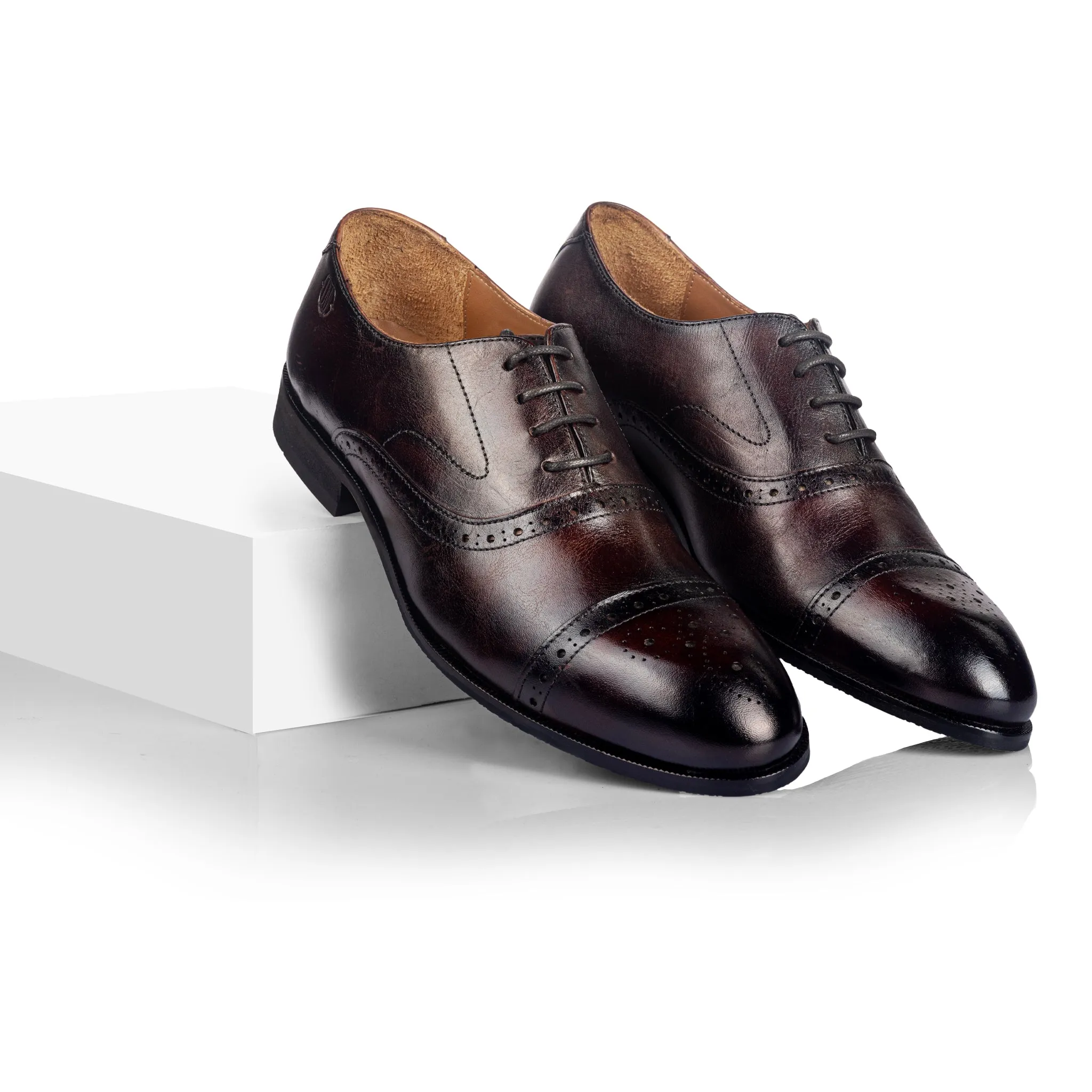 Kenedy Cap toe oxford (Burnt Brown)