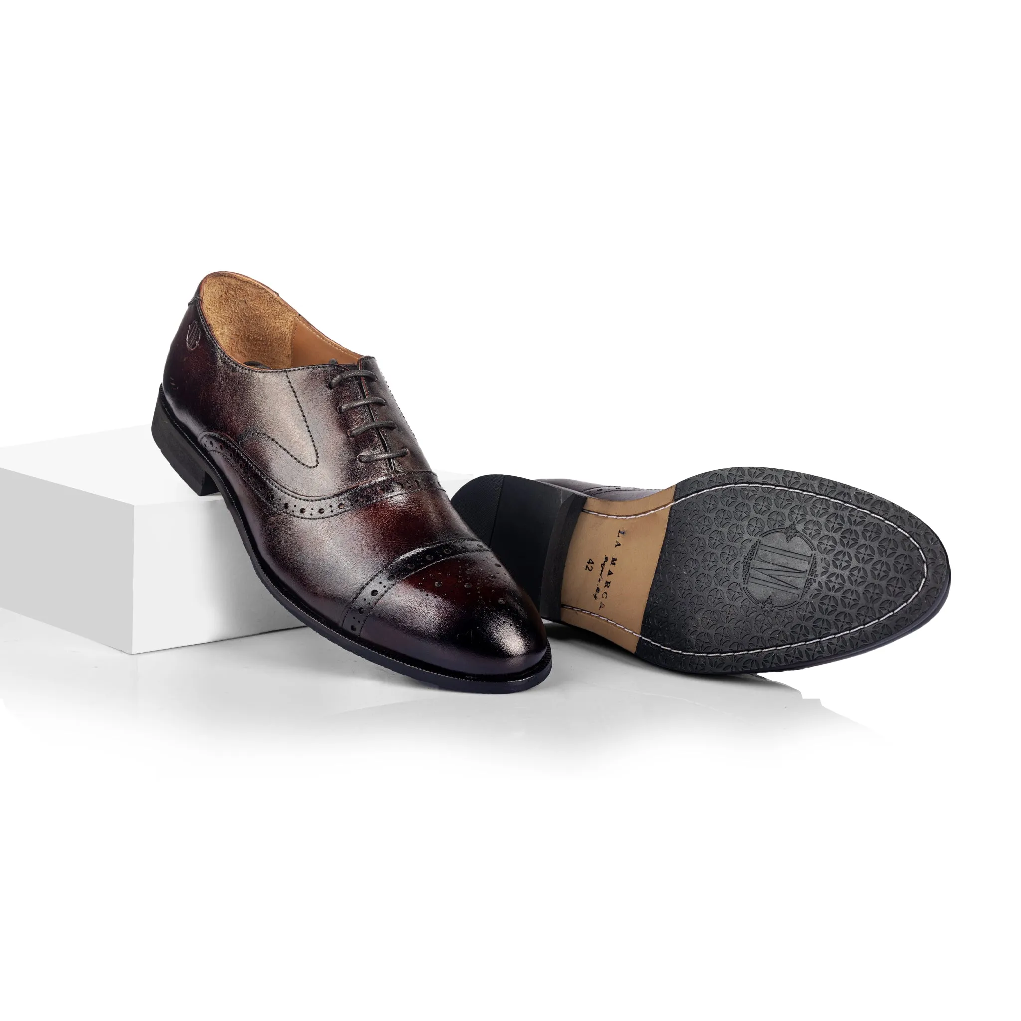 Kenedy Cap toe oxford (Burnt Brown)