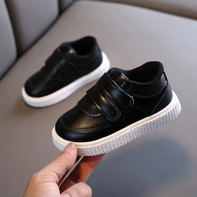 Kids' White Leather Sneakers - Stylish & Comfortable