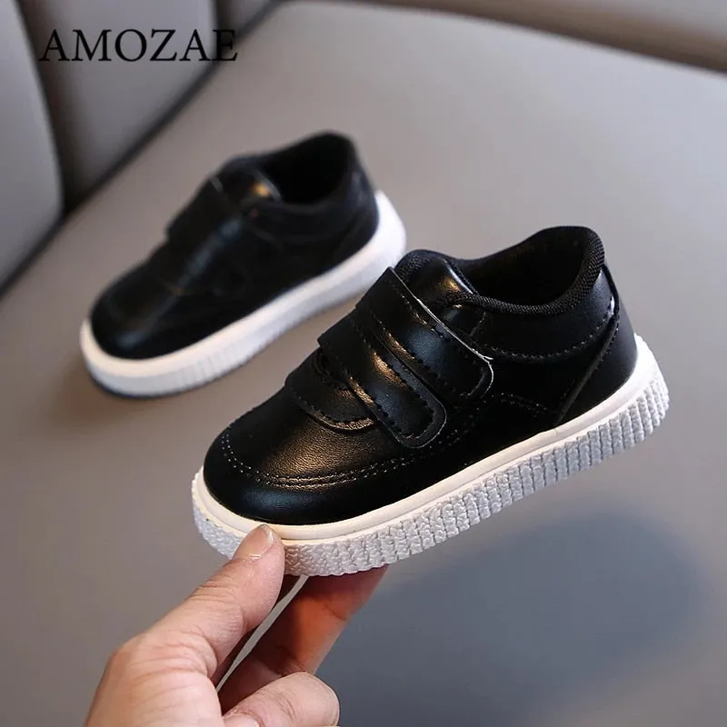 Kids' White Leather Sneakers - Stylish & Comfortable