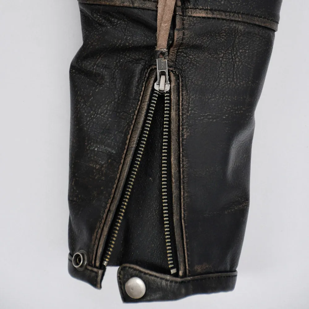 Kings - Men's Motorcycle Leather Jacket (Brown)