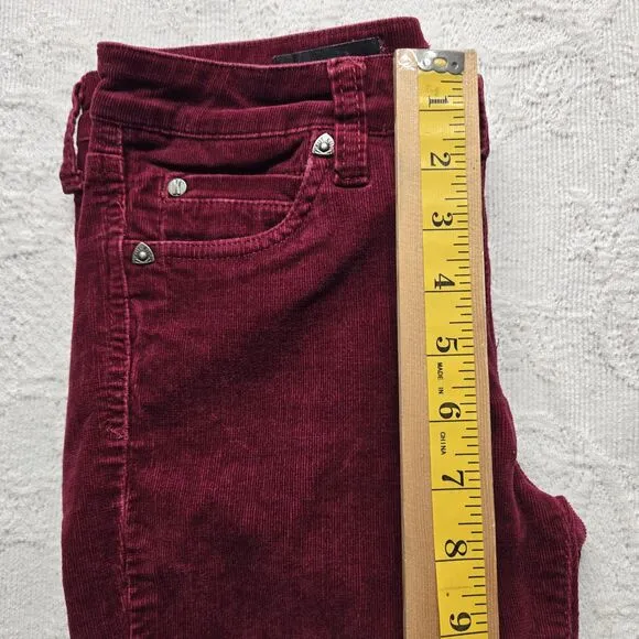 KUT Kloth Burgundy Corduroy Velvet Skinny Jeans 0 Academia Steampunk Whimsigoth