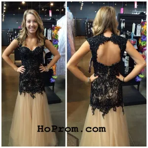 Lace Backless Prom Dresses Black Prom Dress Backless Black Evening Dresses