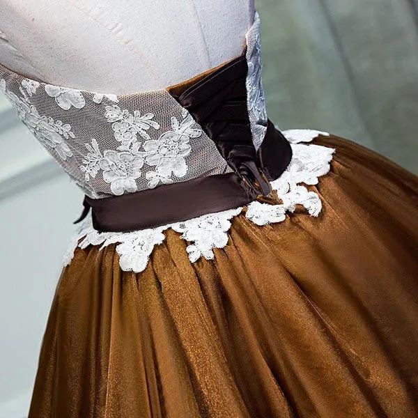 Lace Bowknot Short Prom Dress, Cheap Homecoming Dress,Party Dress for Girls, SH94