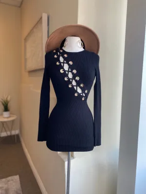 Lace Up Mini Dress