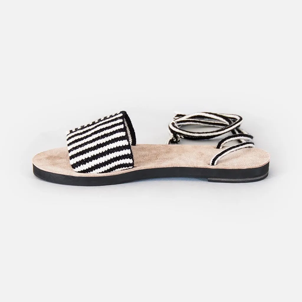 Lace-Up Sandals - Louhu Black