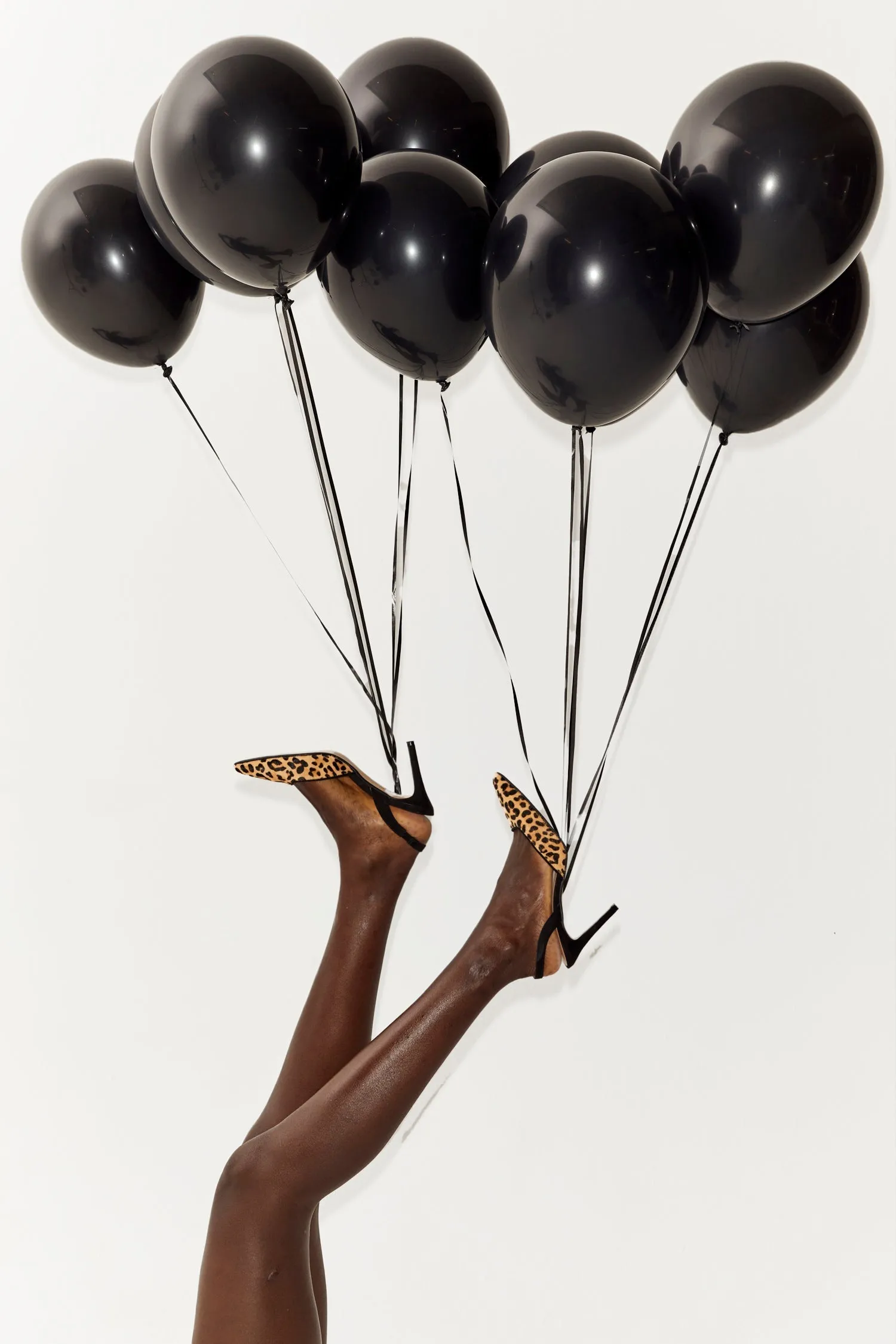 Leather Leopard Heel Shoes