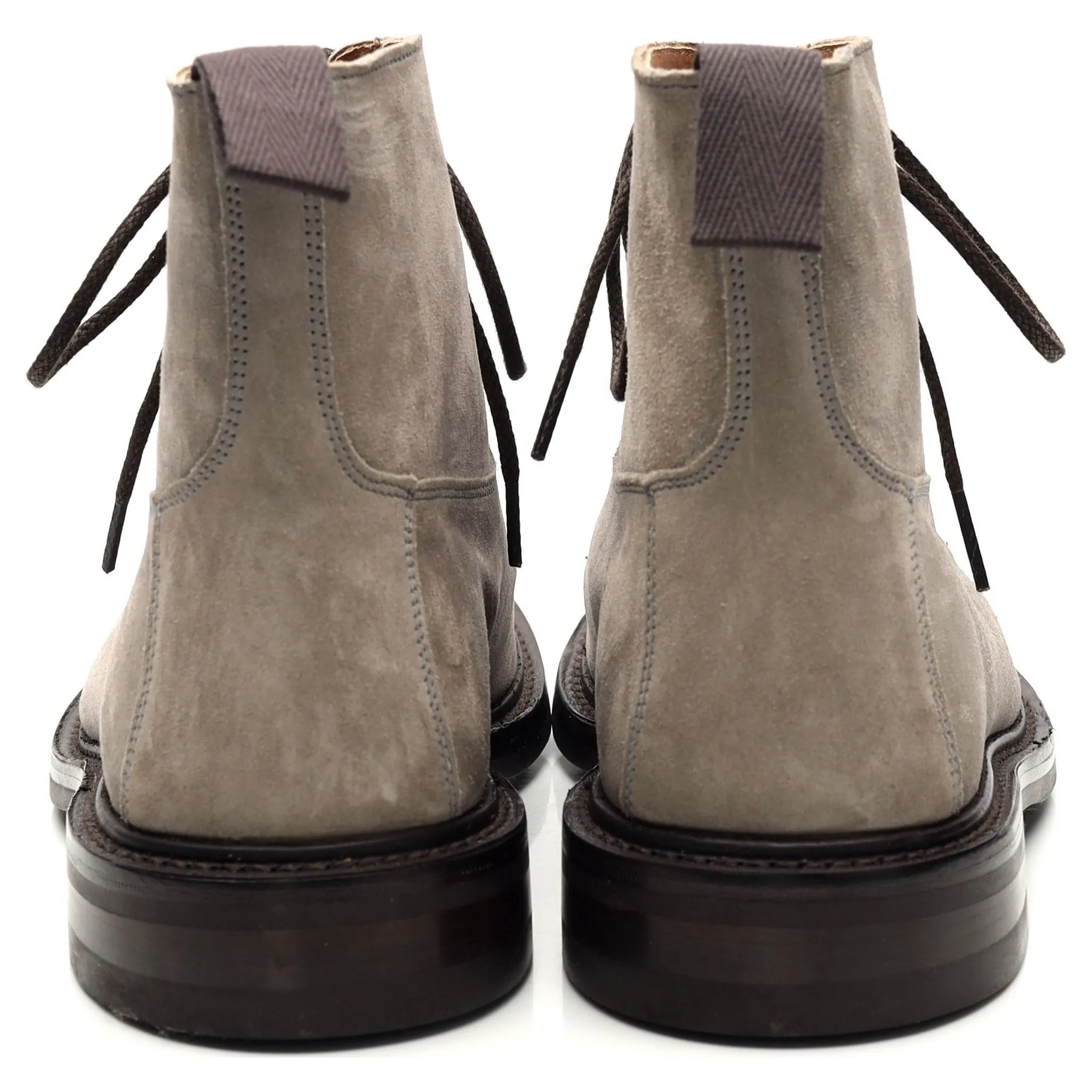 'Leo' Grey Suede Derby Boots UK 6.5