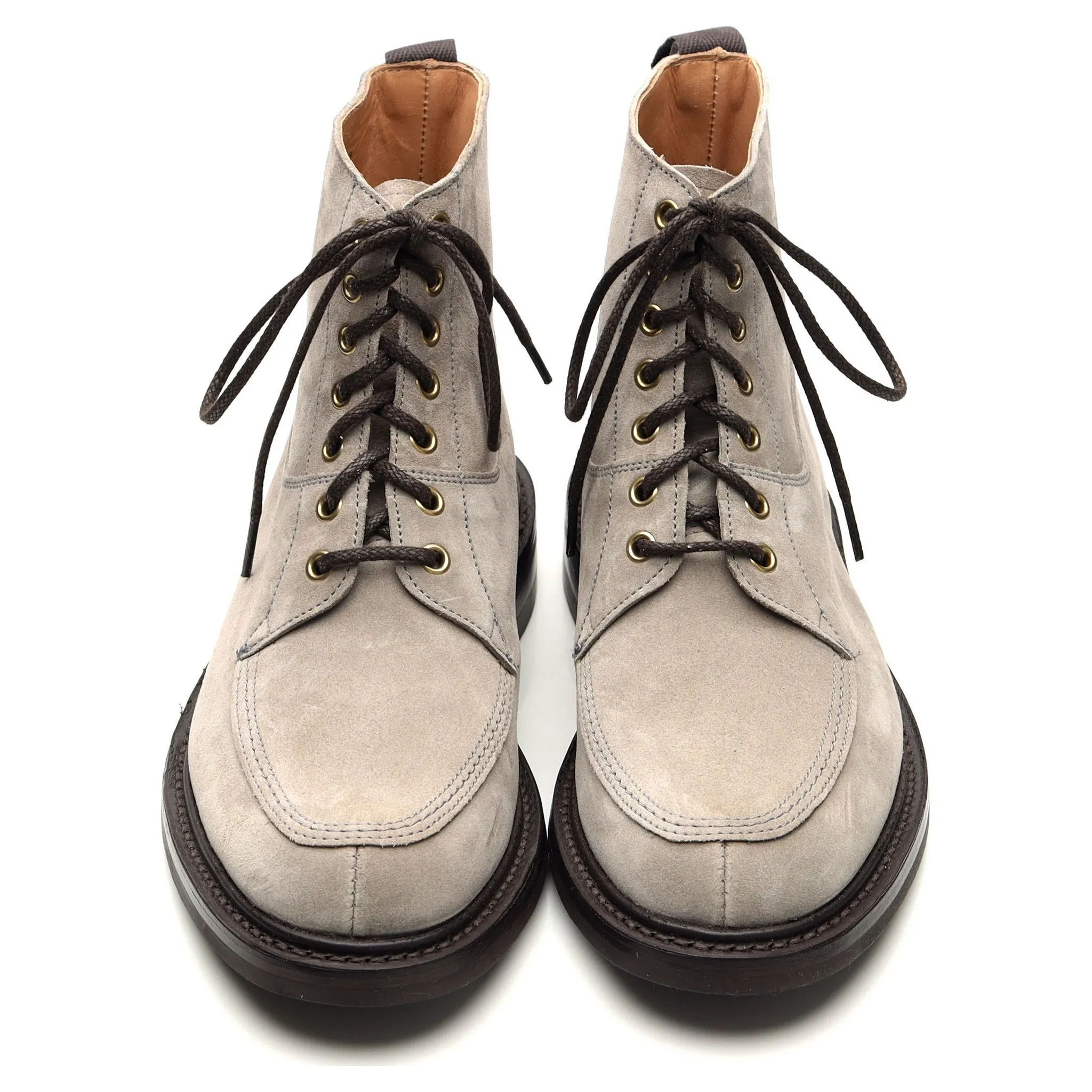 'Leo' Grey Suede Derby Boots UK 6.5