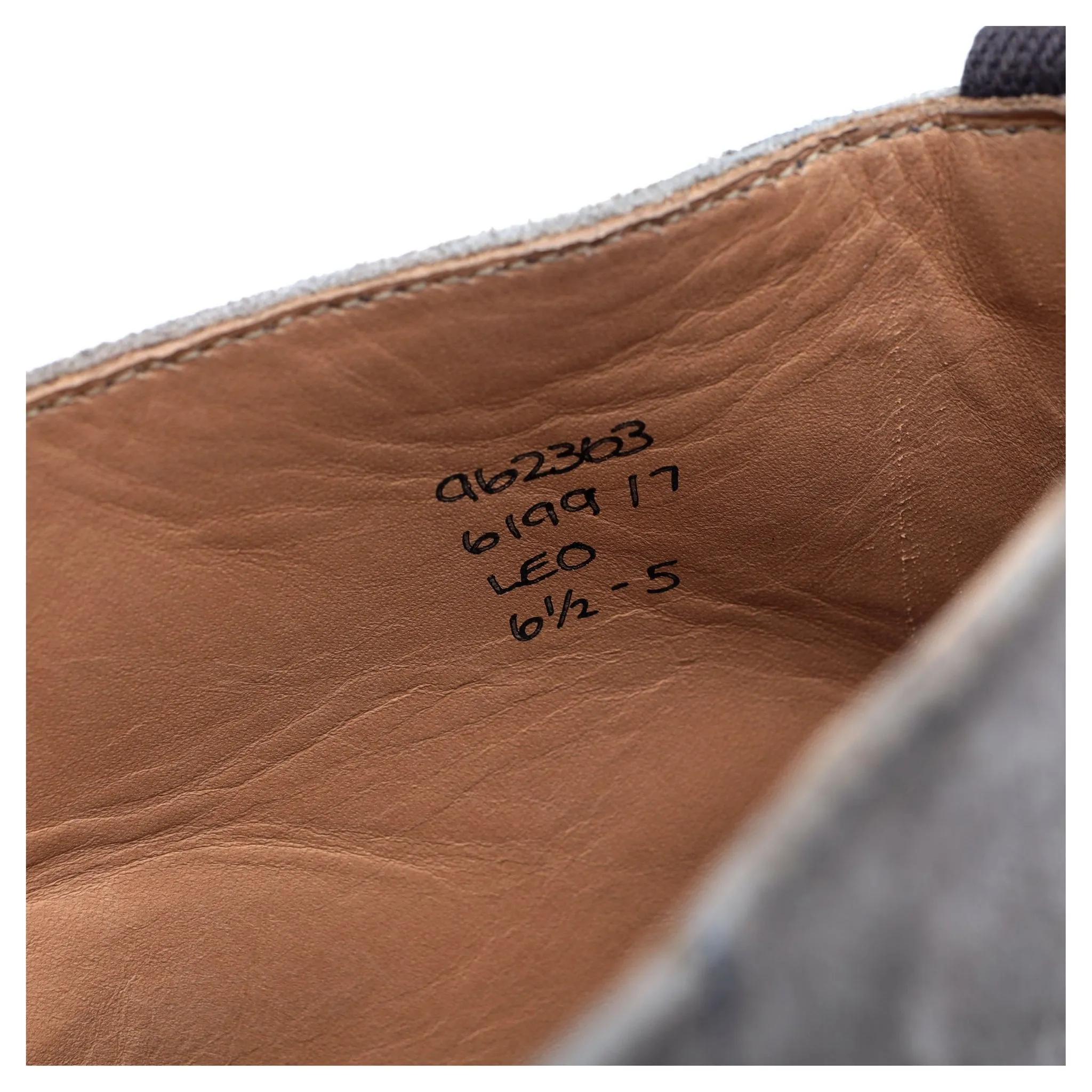 'Leo' Grey Suede Derby Boots UK 6.5