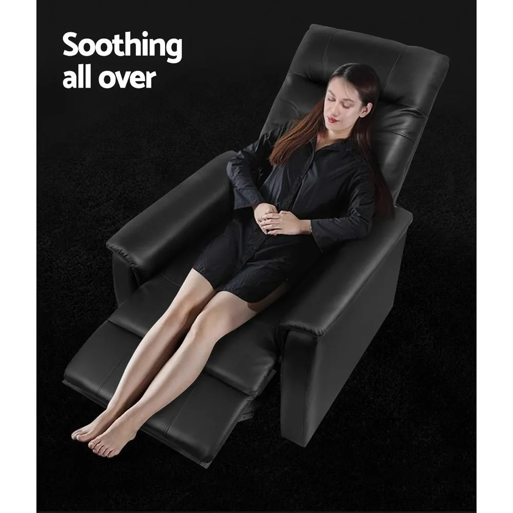 Lift Recliner Chair Sofa Single Comfortable Black Leather Armchair