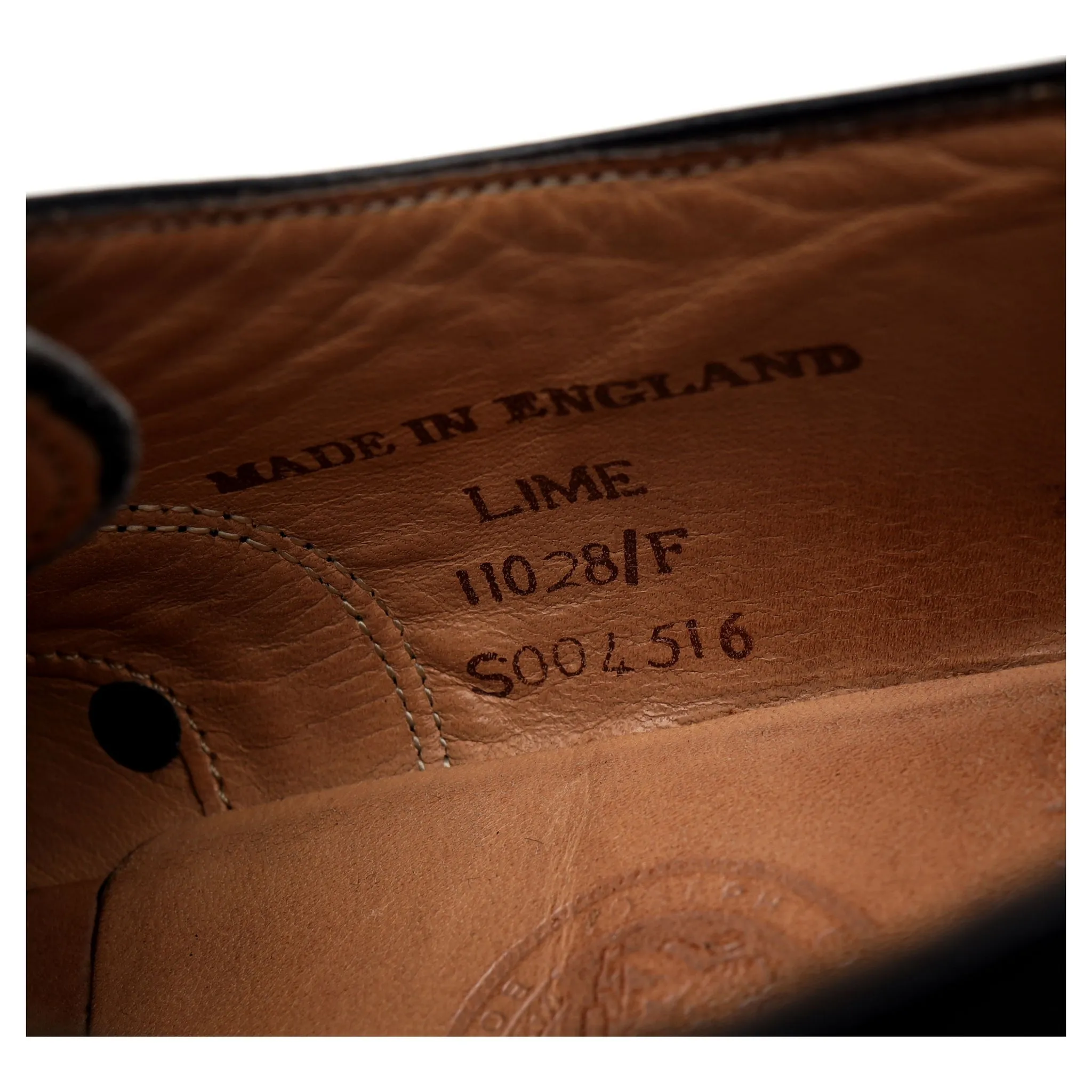 'Lime' Black Leather Oxford UK 7 F