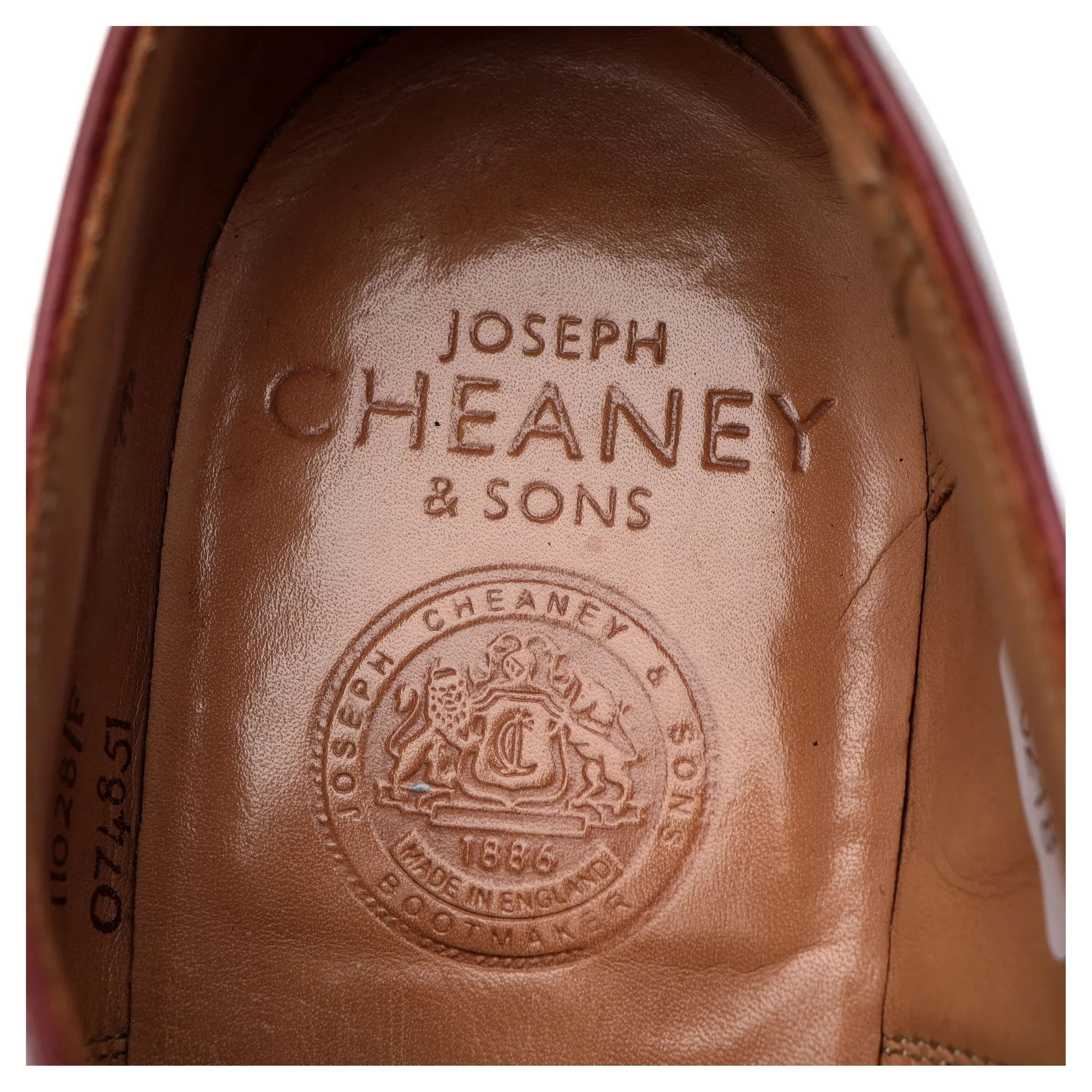 'Lime' Burgundy Leather Oxford UK 7.5 F