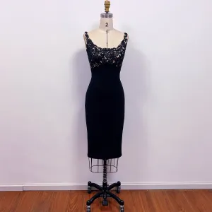 Little Black Bodycon Marilyn Dress inspired 1950s Cocktail Dress
