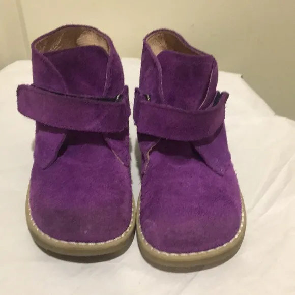 Little Eric suede loop closure shoe boot size EU 23/ US 7 toddler Made in Italy