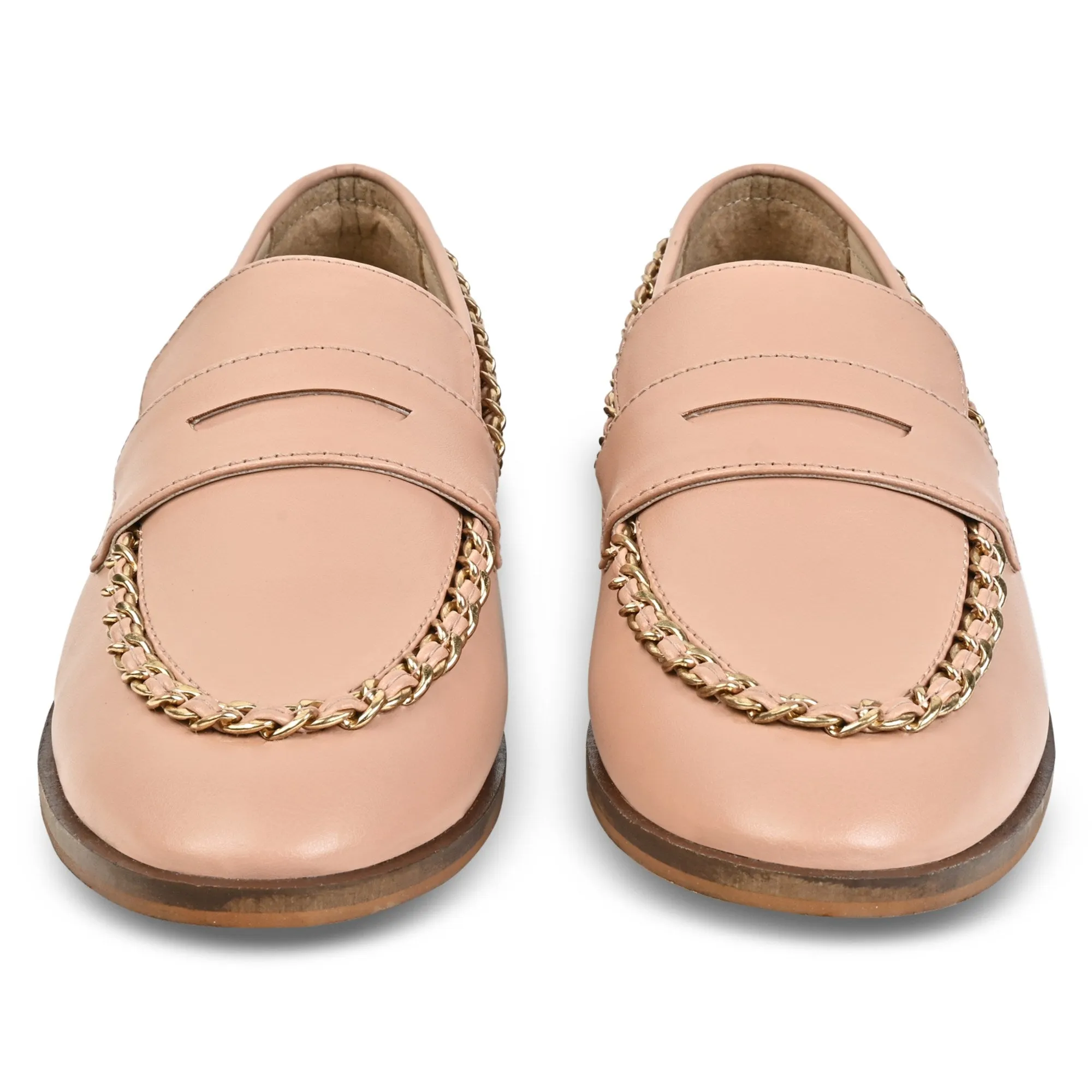 Loafer with Chain- Peach