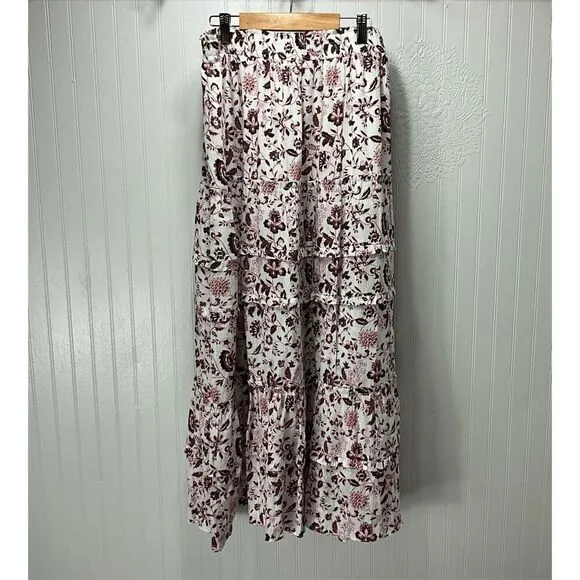 LOFT Floral Tier Skirt