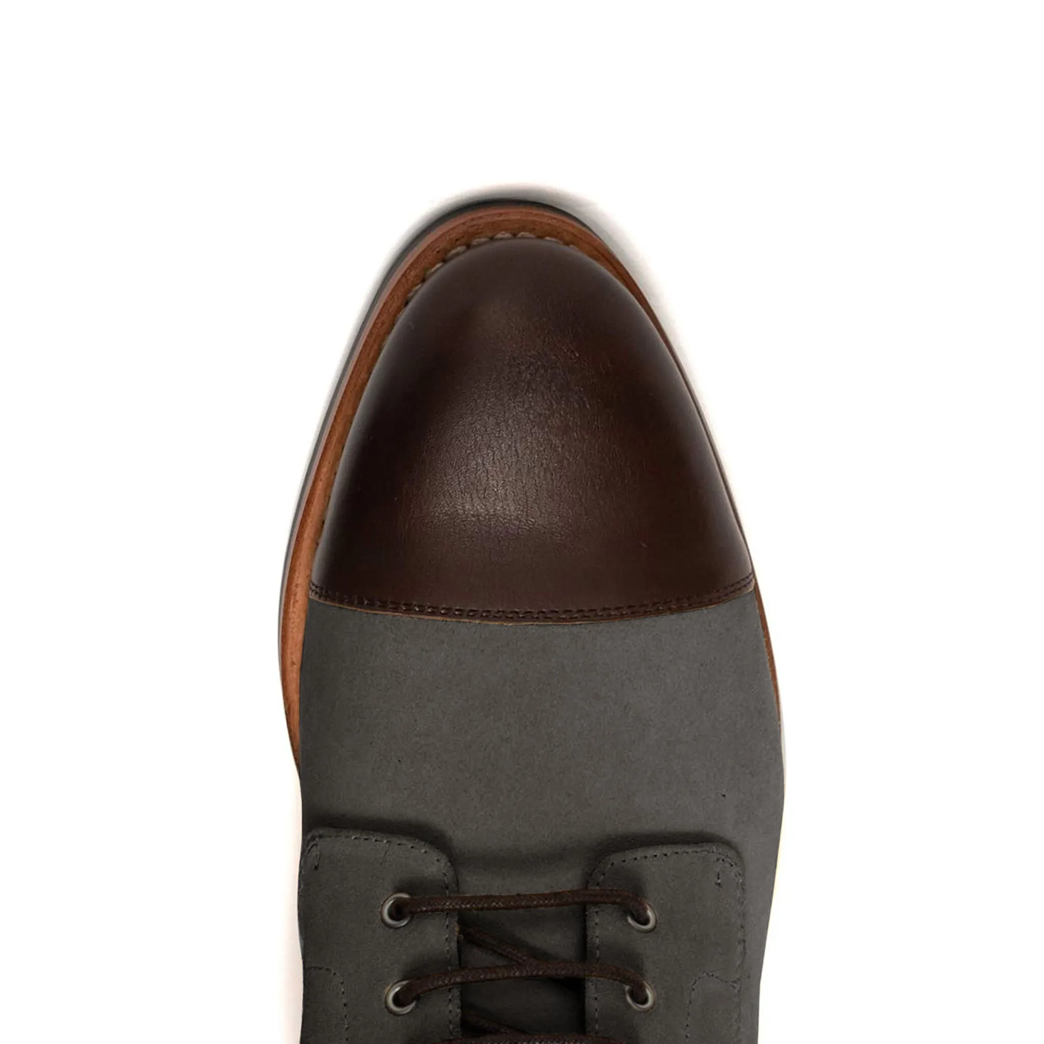 Logan Boot Grey Suede and Dark Brown