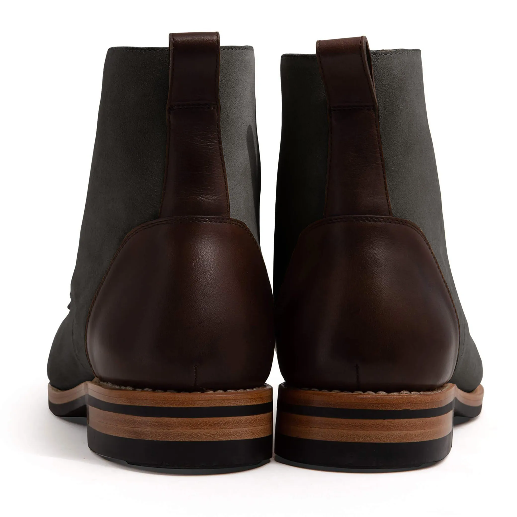 Logan Boot Grey Suede and Dark Brown
