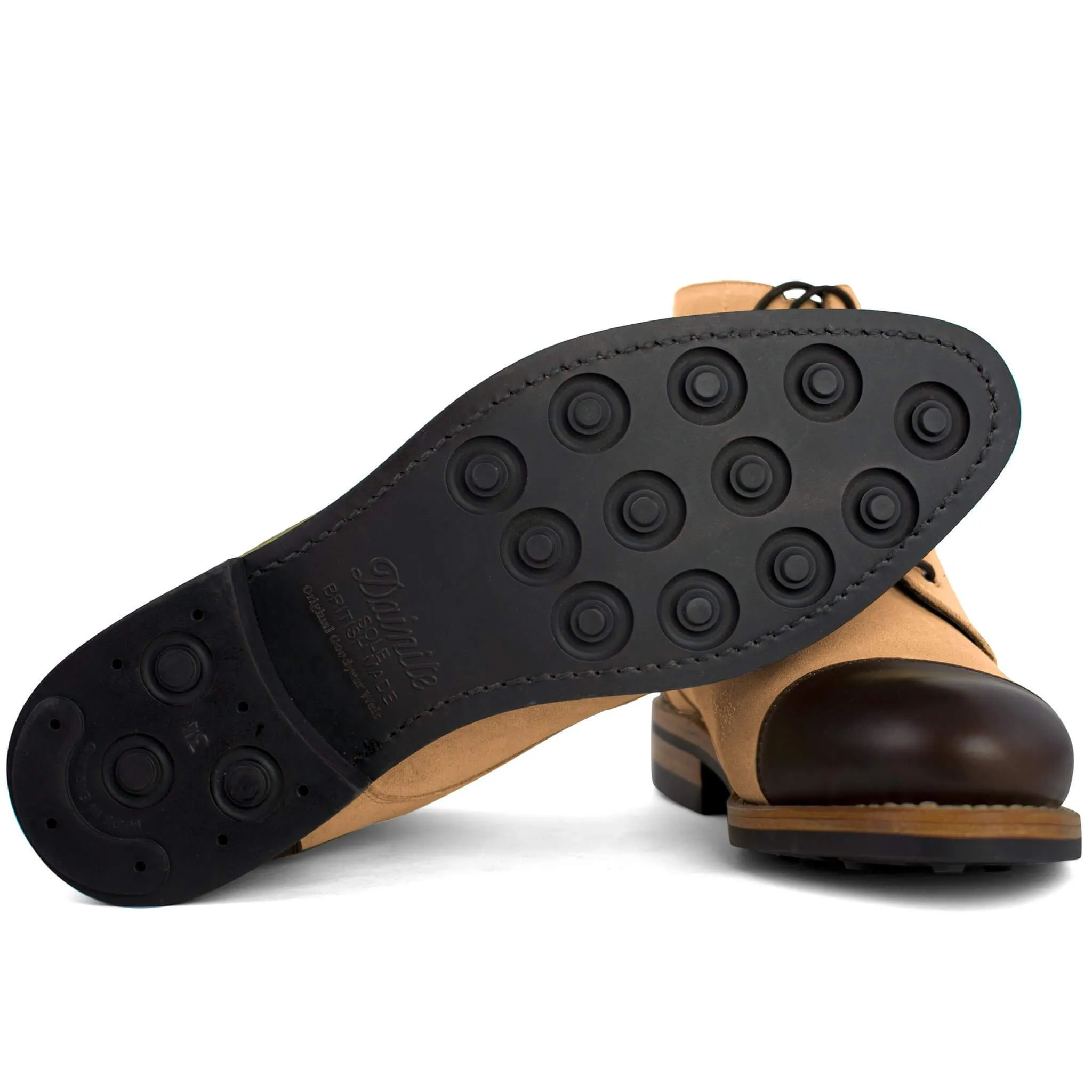 Logan Boot Sand Suede and Dark Brown