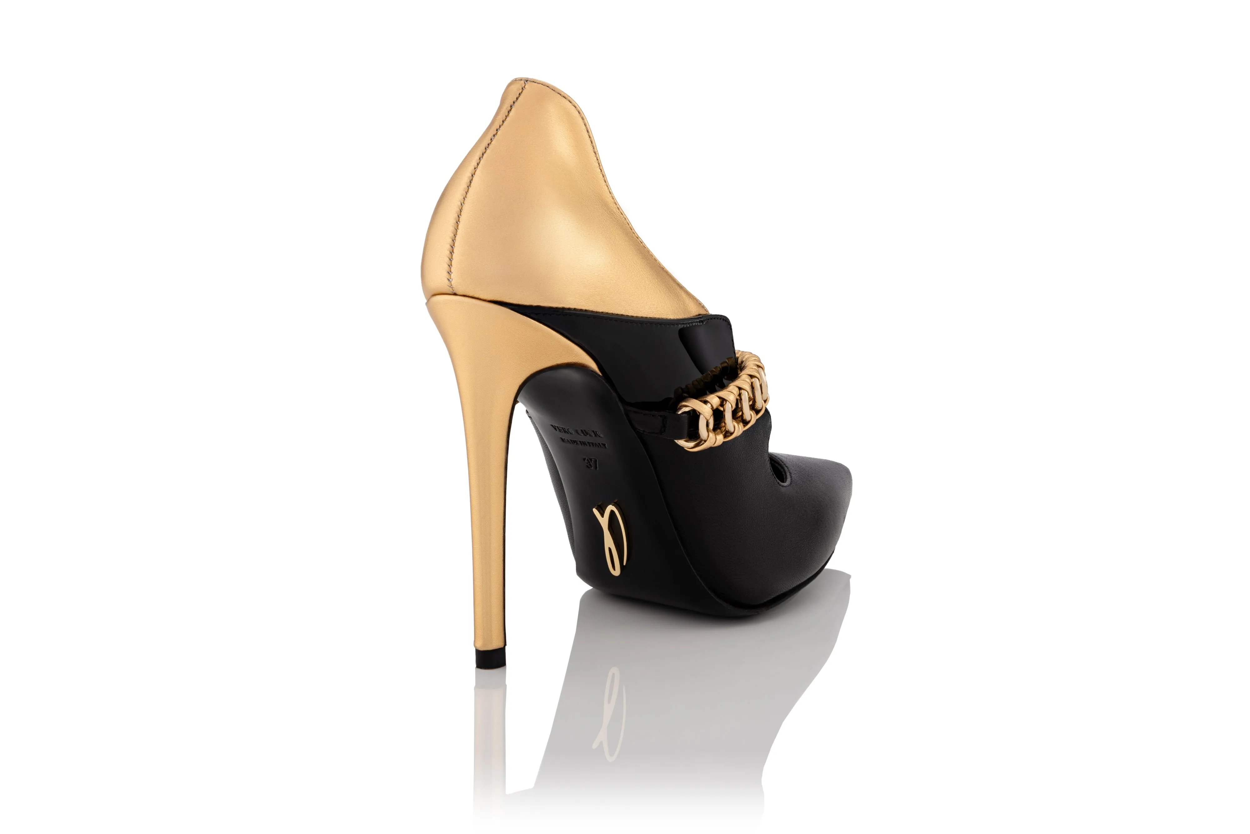Love Yourself Pump (Black & Gold)