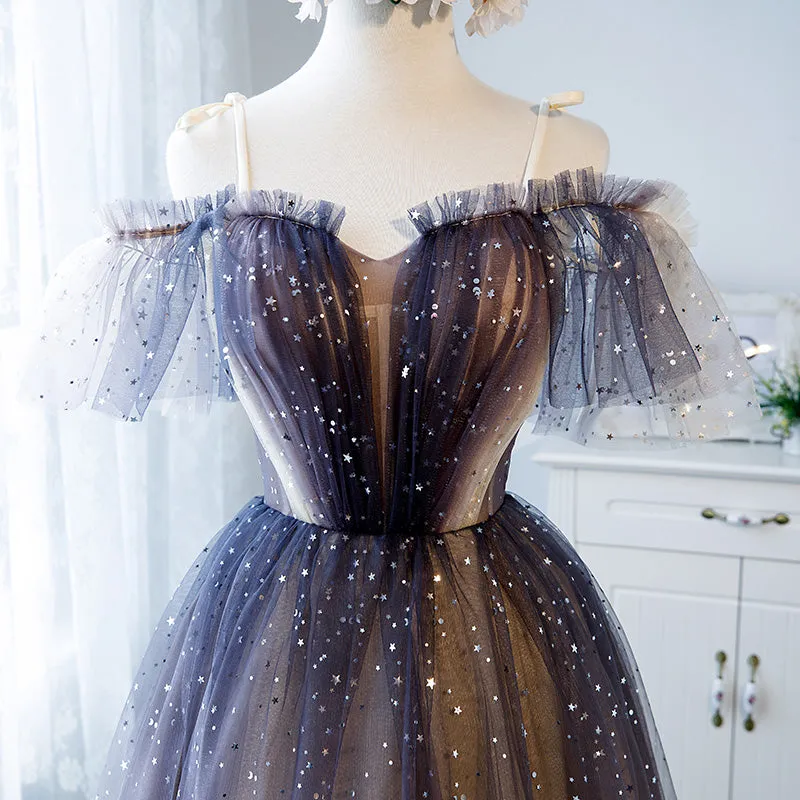 Lovely Tulle OffShoulder Short Prom Dresses, Lace up Homecoming Dress