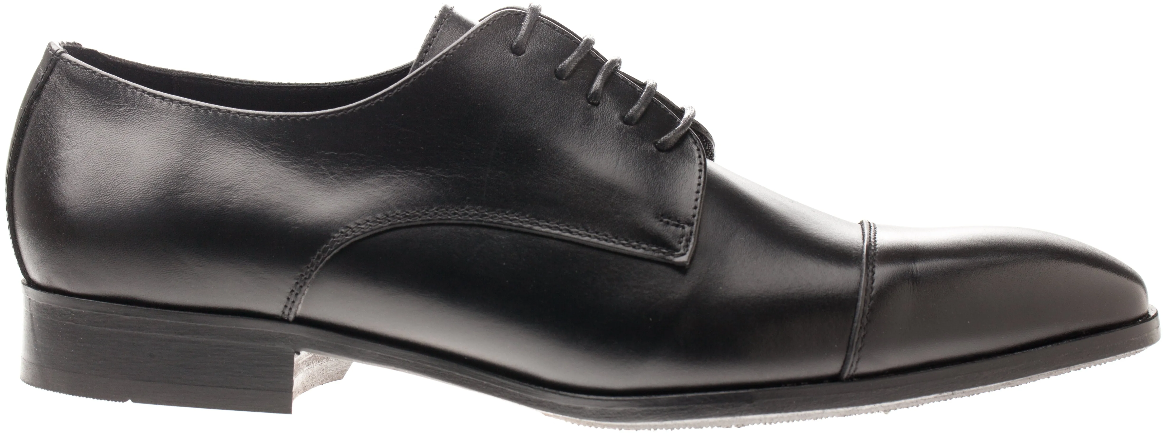 Luciana Men's Black Leather Cap toe Dress Shoe 6305