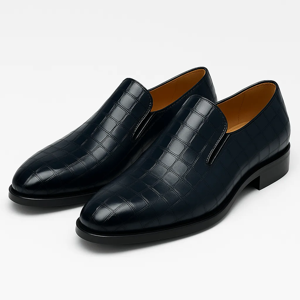 LumiNovi | The Crocodile Strap Loafers