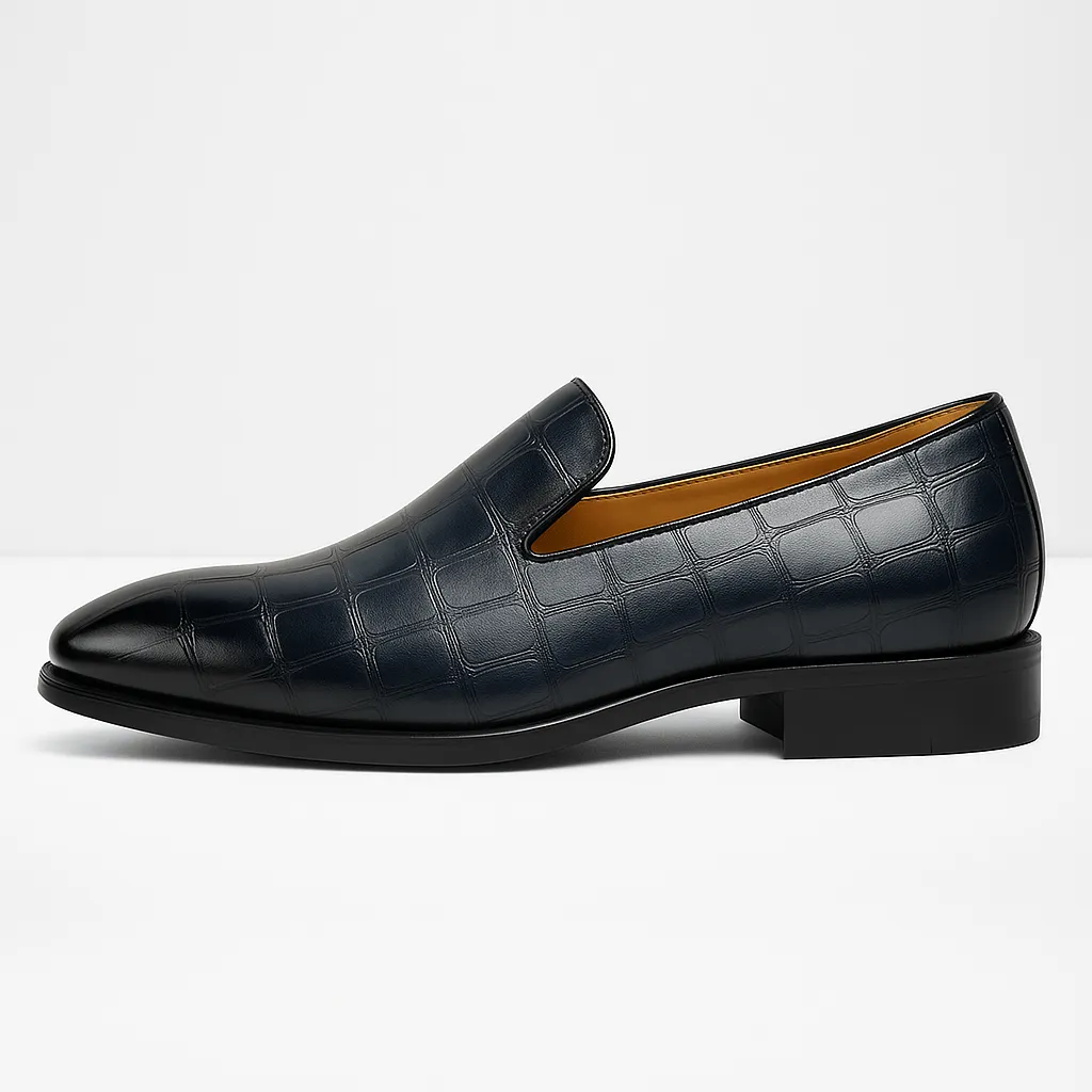 LumiNovi | The Crocodile Strap Loafers