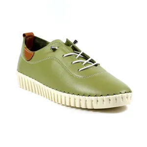 Lunar Flamborough Khaki Leather Shoe