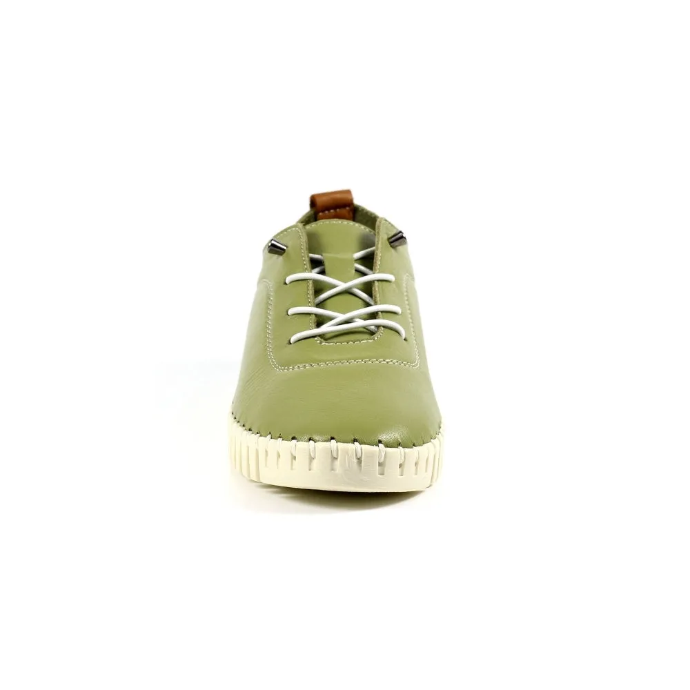 Lunar Flamborough Khaki Leather Shoe