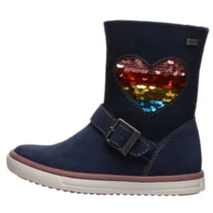 Lurchi Rainbow Heart - Waterproof Boot Navy