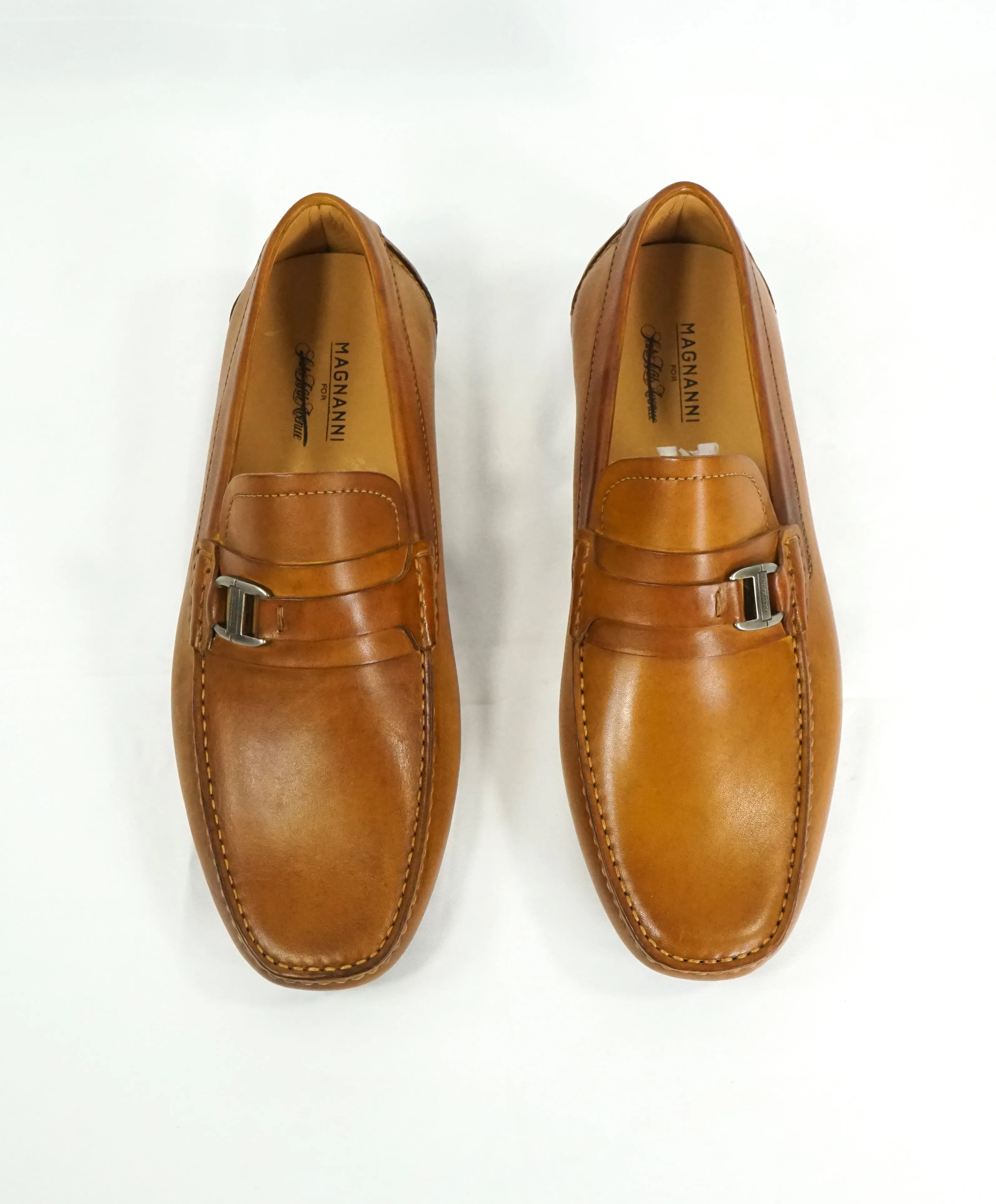 MAGNANNI - Classic Brown Bit Leather Loafers W Rubber Sole - 9