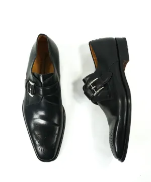MAGNANNI - Single Monk Strap Loafers Brogue Tip Leather Sole - 11