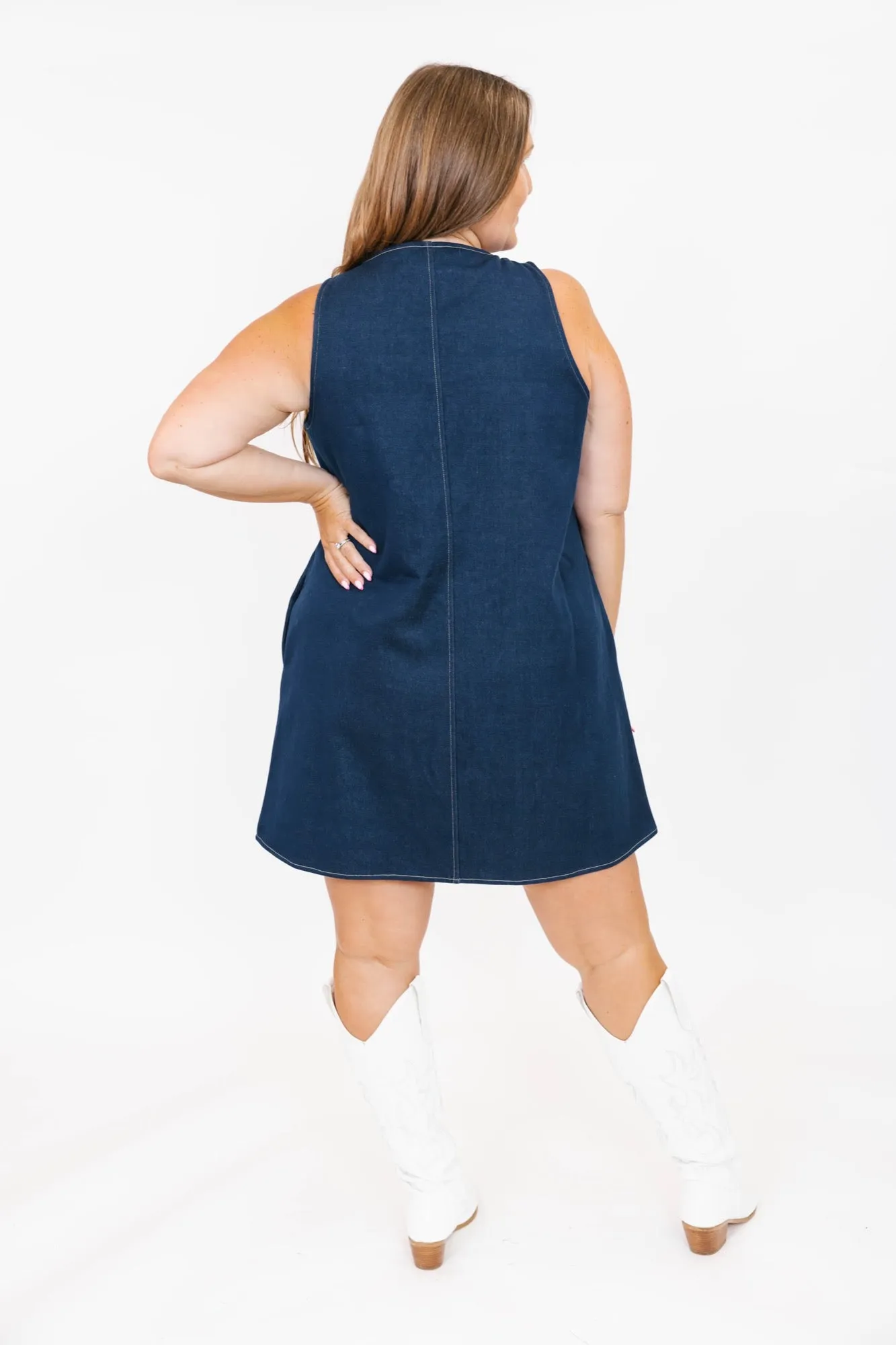 Makenna Denim Dress in Indigo