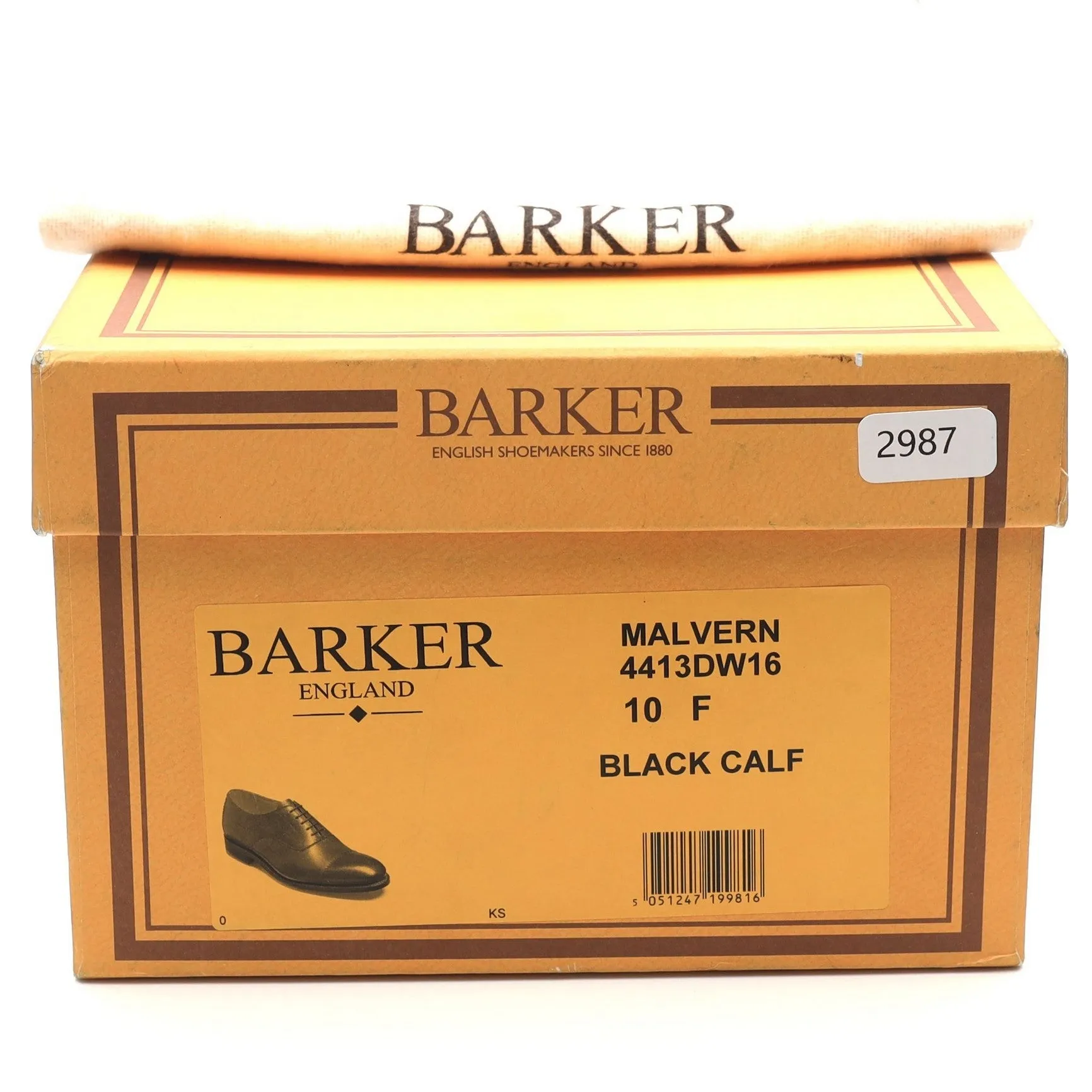 'Malvern' Black Leather Oxford UK 10 F