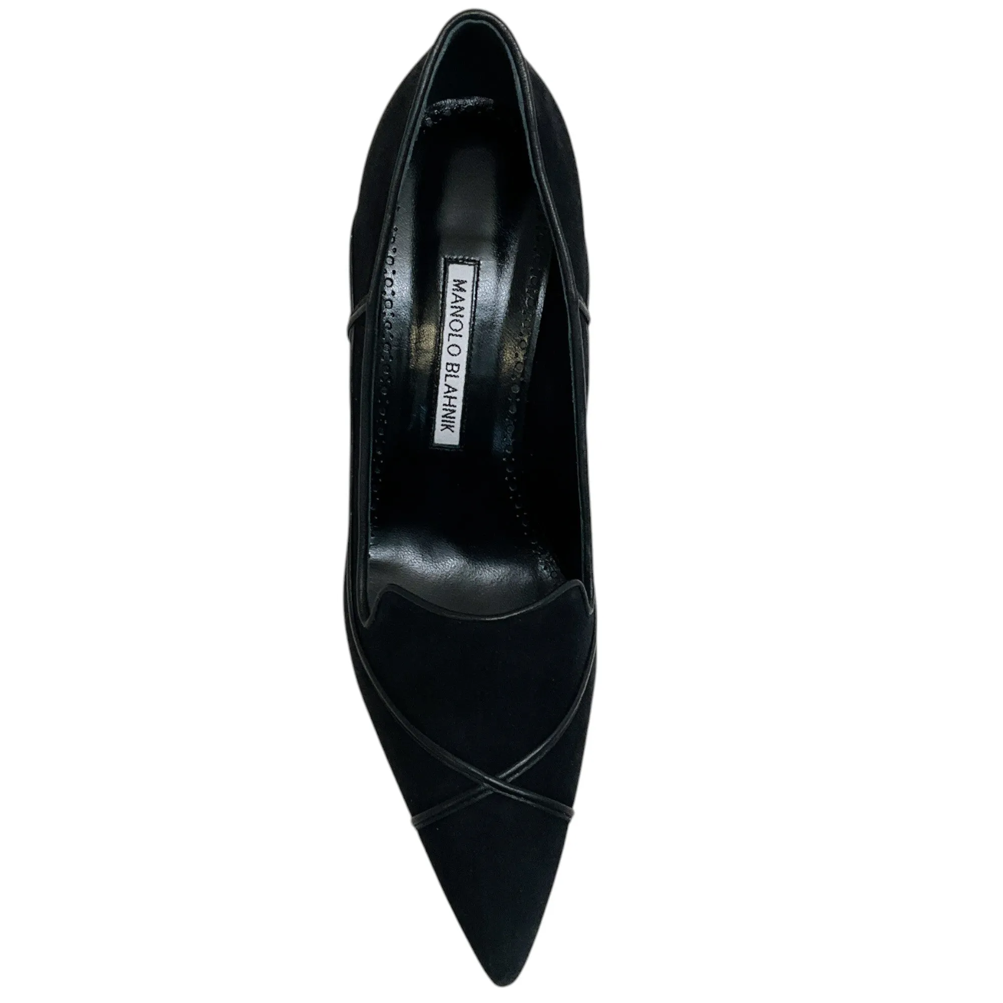 Manolo Blahnik Black Suede Dorehi Pumps