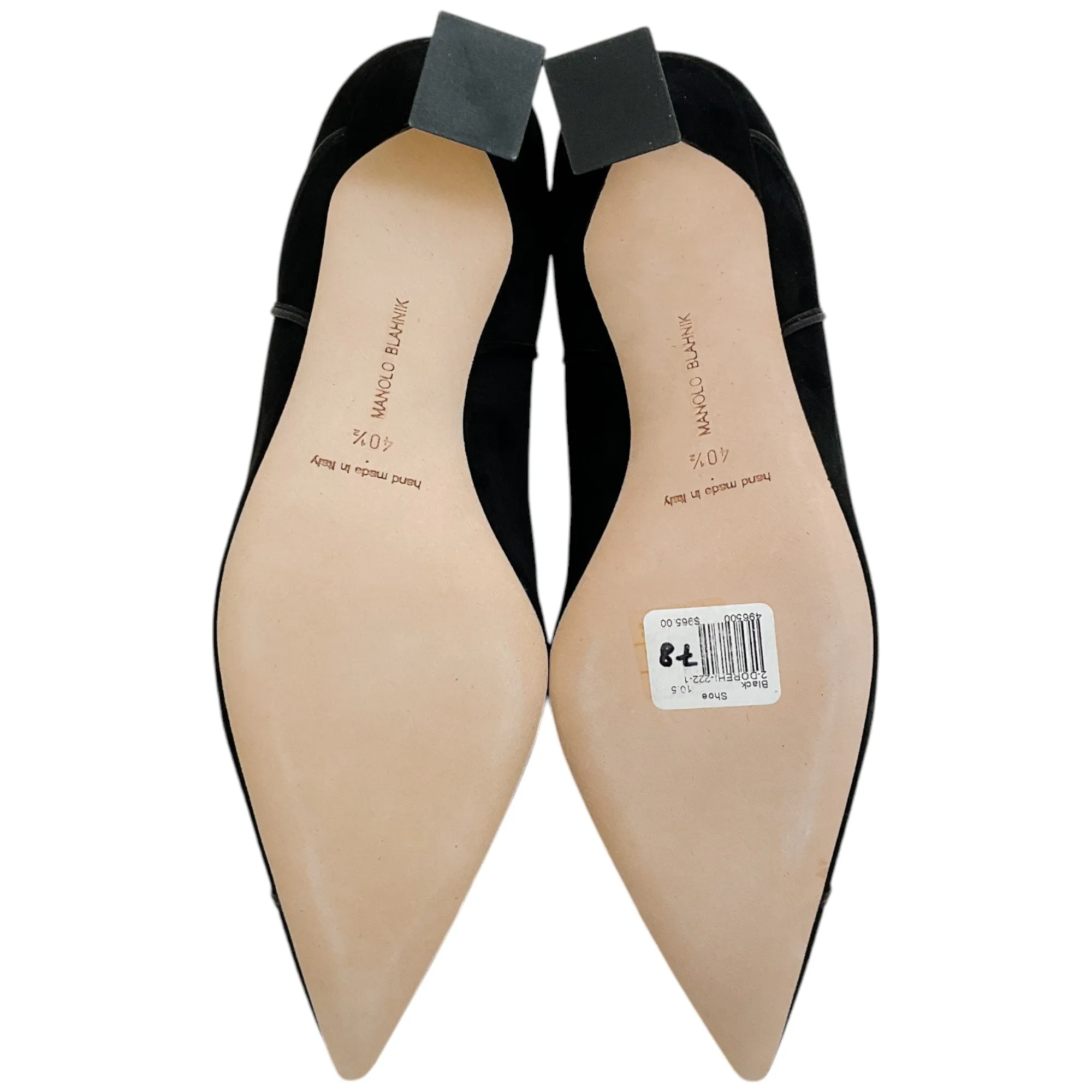 Manolo Blahnik Black Suede Dorehi Pumps
