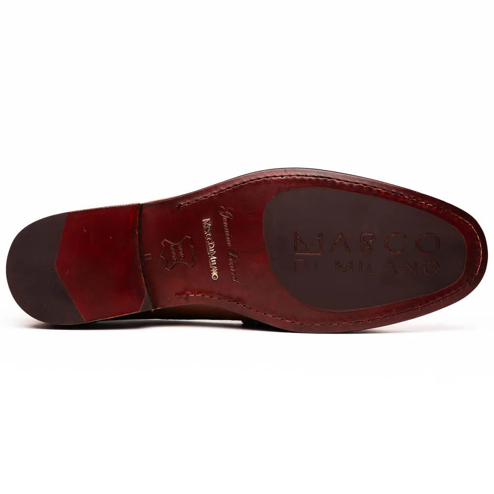 Marco Di Milano Enzo Cognac Lizard Bit Loafers