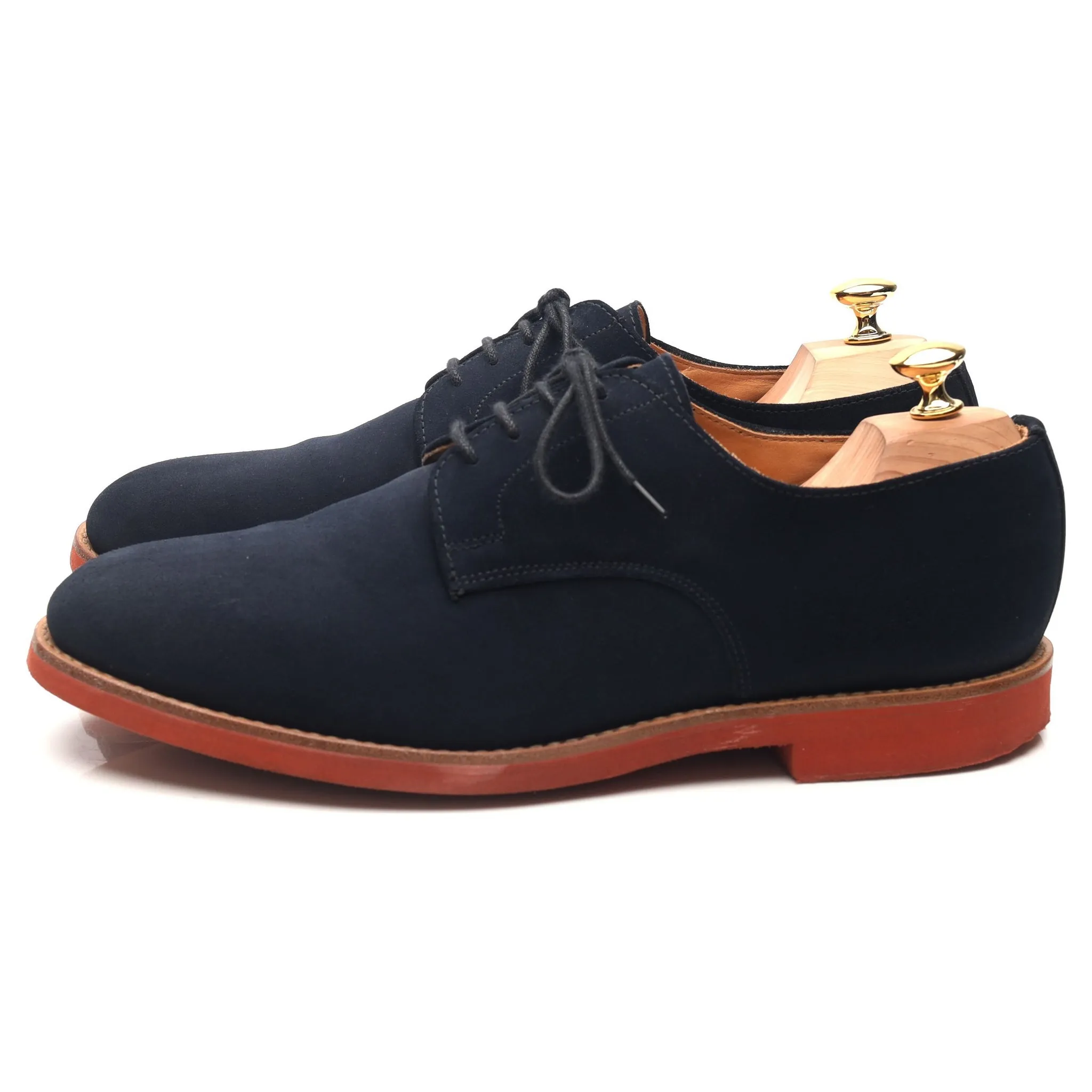 Mark McNairy Navy Blue Suede Derby UK 11