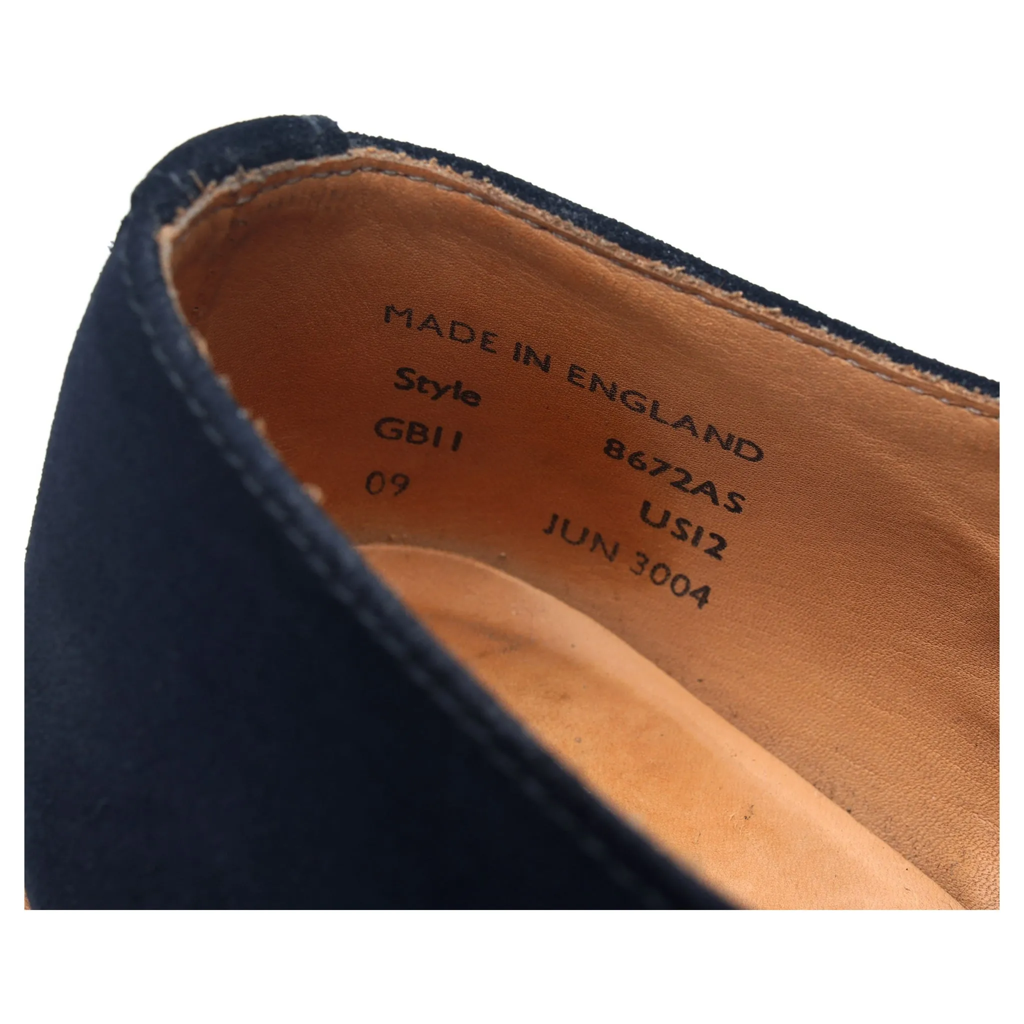 Mark McNairy Navy Blue Suede Derby UK 11
