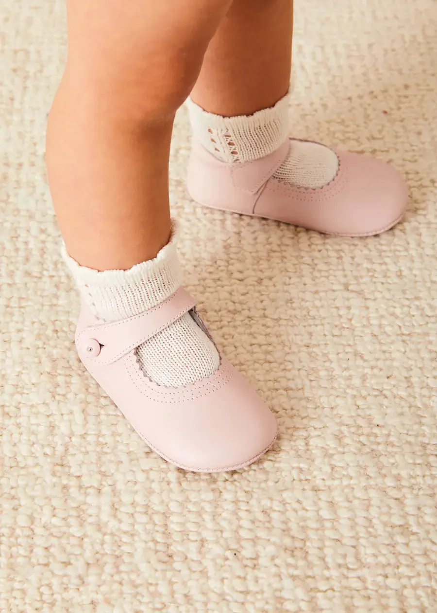 Mary Jane Pram Shoes in Pink (17-20EU)