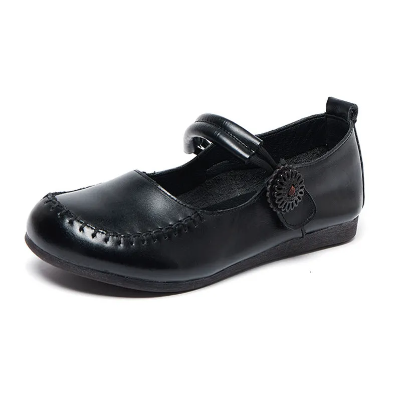 Mary Janes Women's Soft Leather Flat Comfortable Shoes