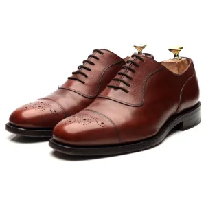 Masterclass 'Hanover' Tan Brown Leather Oxford UK 7.5 F
