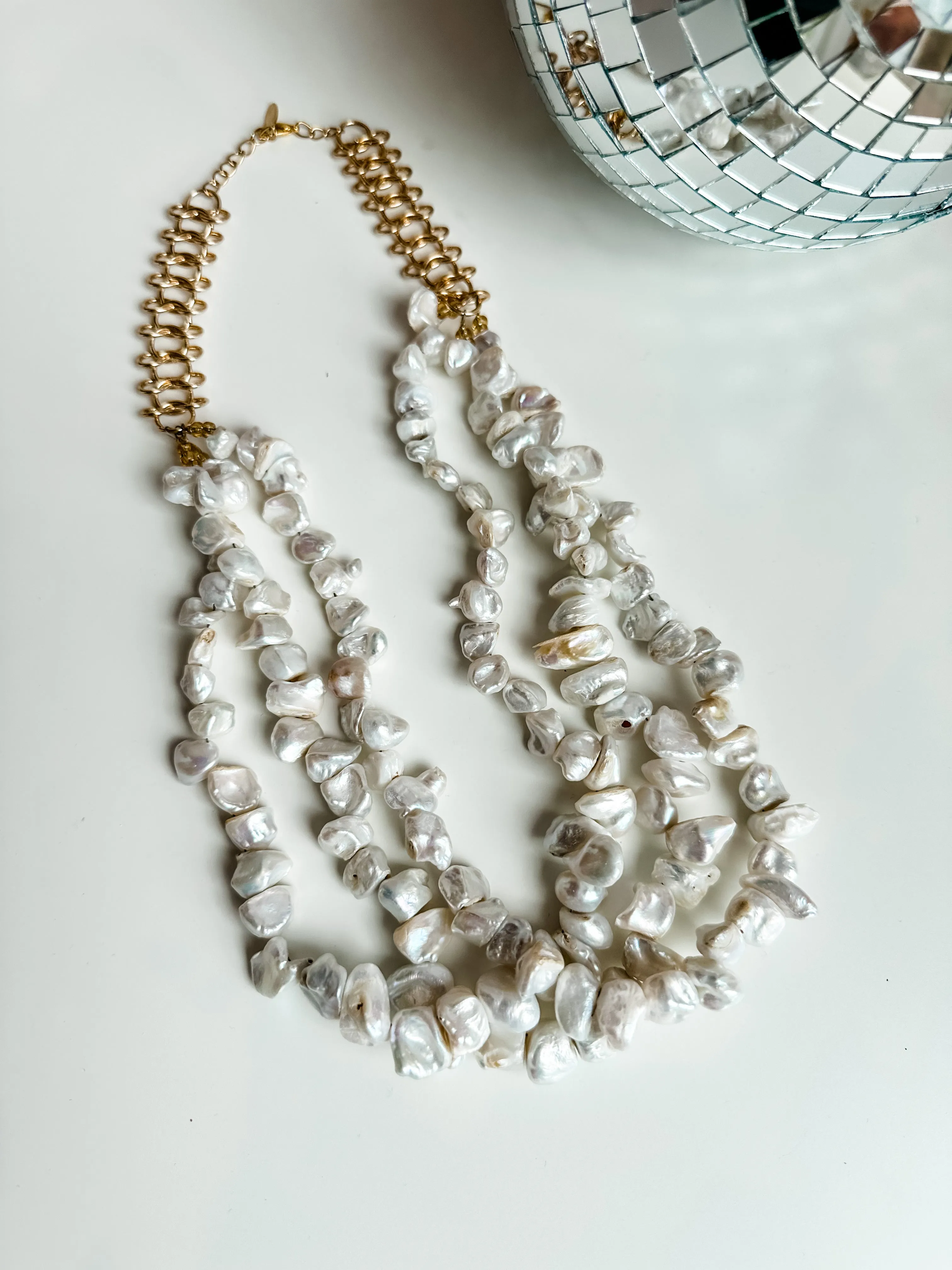 Mega Layered Freshwater Pearl Necklace