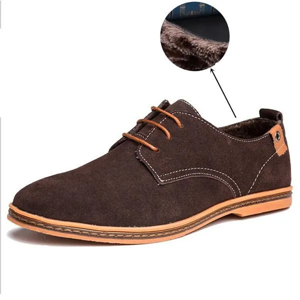 Men Casual Flat Lace-up Leather Sneakers Shoes