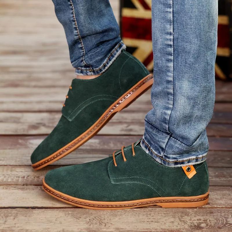 Men Casual Flat Lace-up Leather Sneakers Shoes