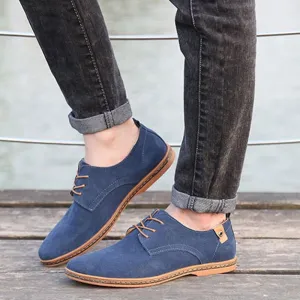 Men Casual Flat Lace-up Leather Sneakers Shoes