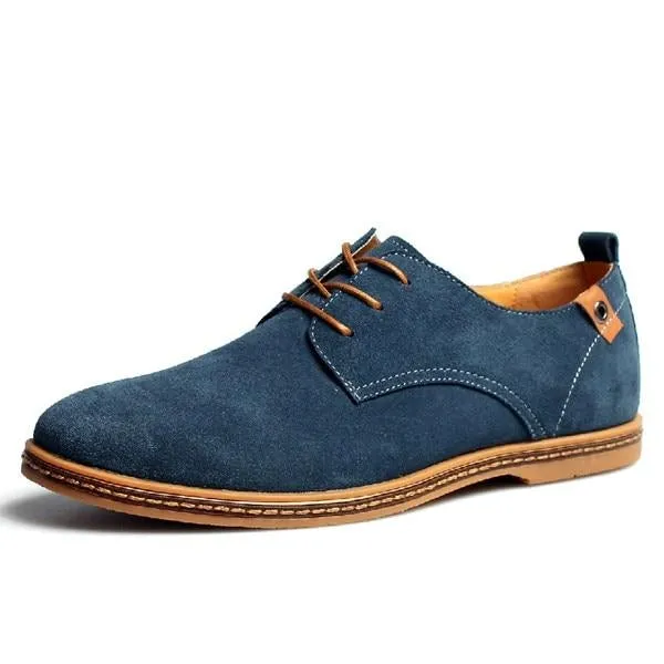Men Casual Flat Lace-up Leather Sneakers Shoes