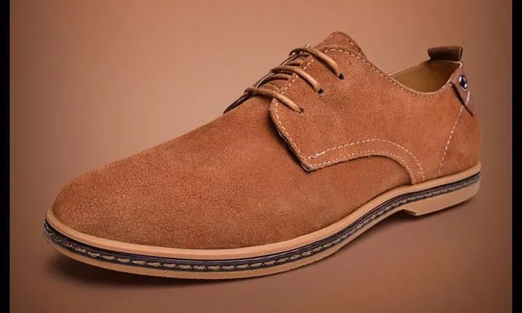 Men Casual Flat Lace-up Leather Sneakers Shoes